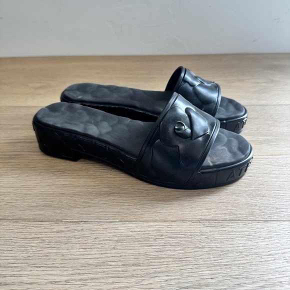 Valentino Atelier Rose Black Slide Women’s 38 MSRP $450 - Picture 2 of 9